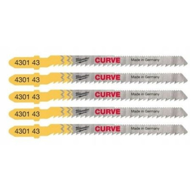 Milwaukee Segueta Cortes curvos con dentado trasero 75mm paso 2,5/2,5mm - 5uds