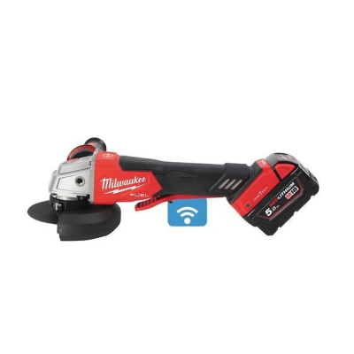 Milwaukee M18 ONEFSAG125XPDB-502X AMOLADORA ANGULAR M18 FUEL™ ONE-KEY™ DE 125MM CON FRENO E INTERRUPTOR DE PALETA