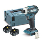 Makita Atornillador de impacto BL 18V 5,0Ah LXT 180Nm con makpac DTD172RTJ