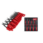 Milwaukee Juego 9 alicates CIRCLIP Reversibles + Juego extractor retenes