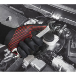 JUBA Guante sin costuras de nailon / fibra lycra® con recubrimiento de nitrilo foam microporoso y puntos de nitrilo en la palma