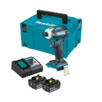 Makita Atornillador de impacto BL 18V 5,0Ah LXT 180Nm con makpac DTD172RTJ
