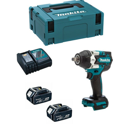 Makita Llave de impacto BL 18V 5.0AH LXT 1/2” 700 Nm DTW700RTJ