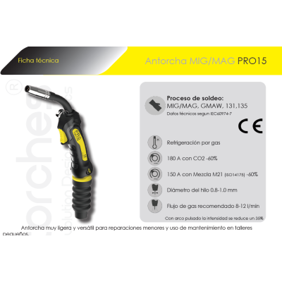 ≫ Comprar Antorcha 15 - 4 de soldadura MIG EDR Torches